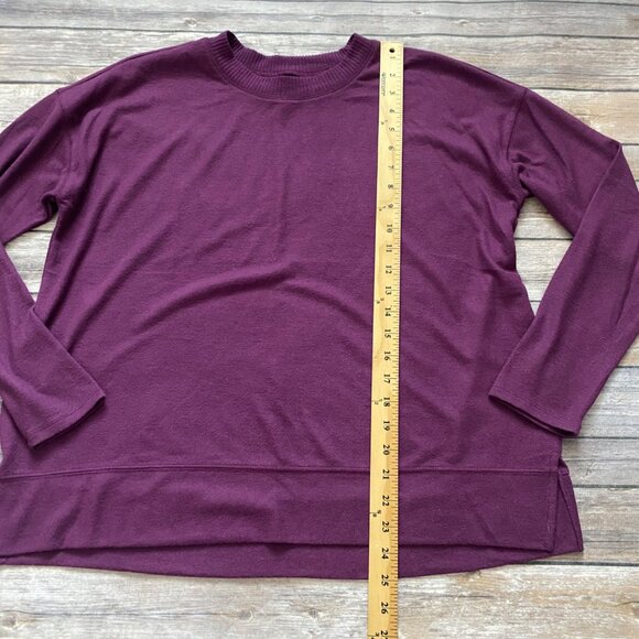 Lucky Brand Purple Crew Neck Pullover Sweater - Picture 5 of 14